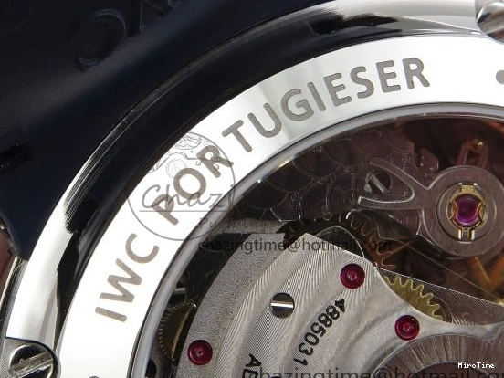 MIROTIME 0103 Casual Portuguese Chrono IW3716 Z+F 1:1 Best Edition White Dial on Blue Rubber Strap A 7016